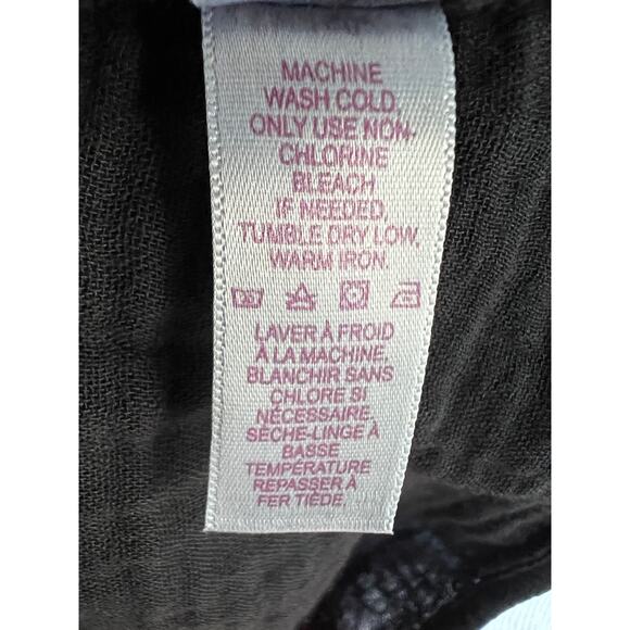 VELVET GRAHAM SPENCER WMNS SMALL GRACE COTTON RUFFLE SLEEVE MINI DRESS BLK NEW - Picture 12 of 14